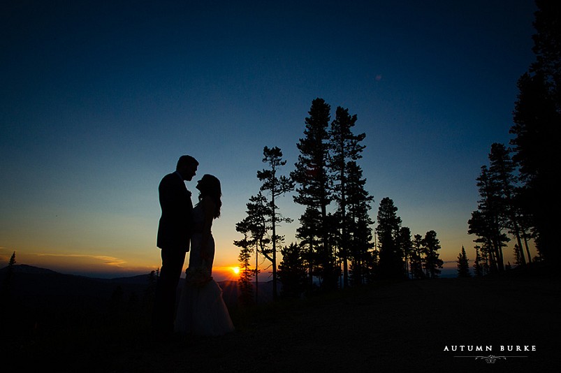 winter park colorado mountain wedding sunset