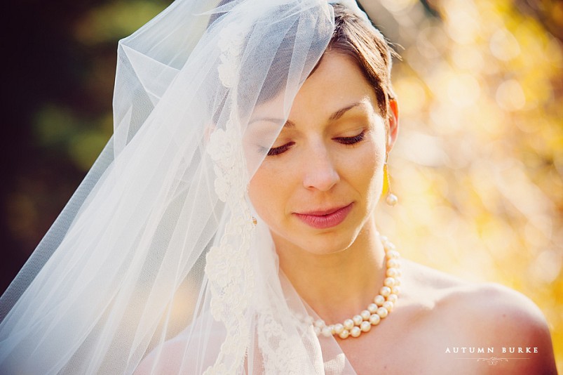 bridal portrait with veil in vail colorado sonnenalp betty ford alpine gardens