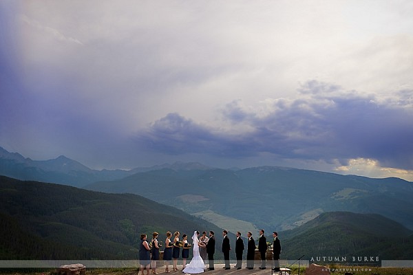 wedding ceremony atop vail mountain colorado
