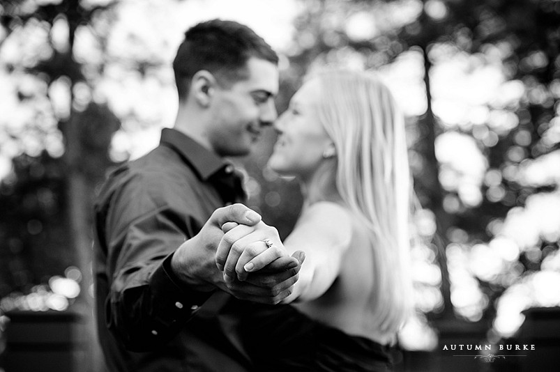 colorado wedding engagement, engagement rings, black and white