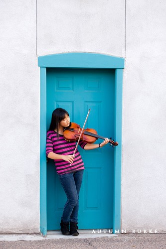 coloraodo high school senior girl with viola violin