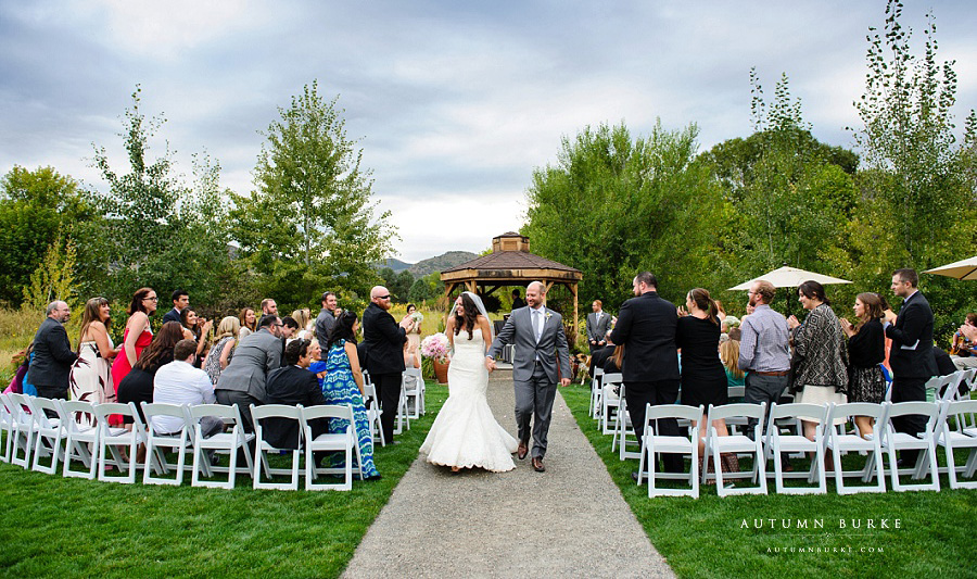 just married chatfield botanic gardens wedding colorado ceremony